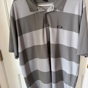 Oakley Men's Two-Tone Gray Polo Shirt